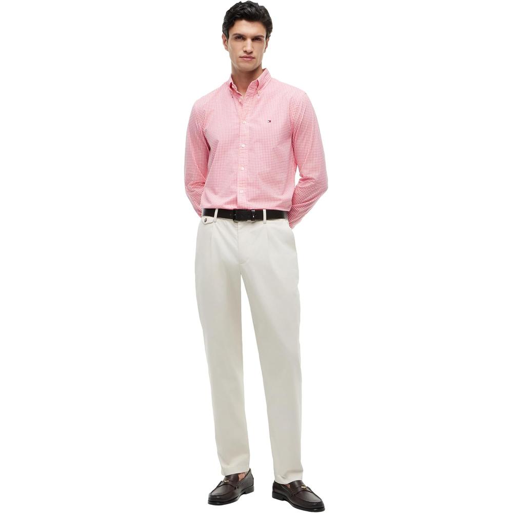 CAMISA PARA HOMBRE TOMMY HILFIGER REGULAR FIT MANGA LARGA ROSA MUÑECA - 3