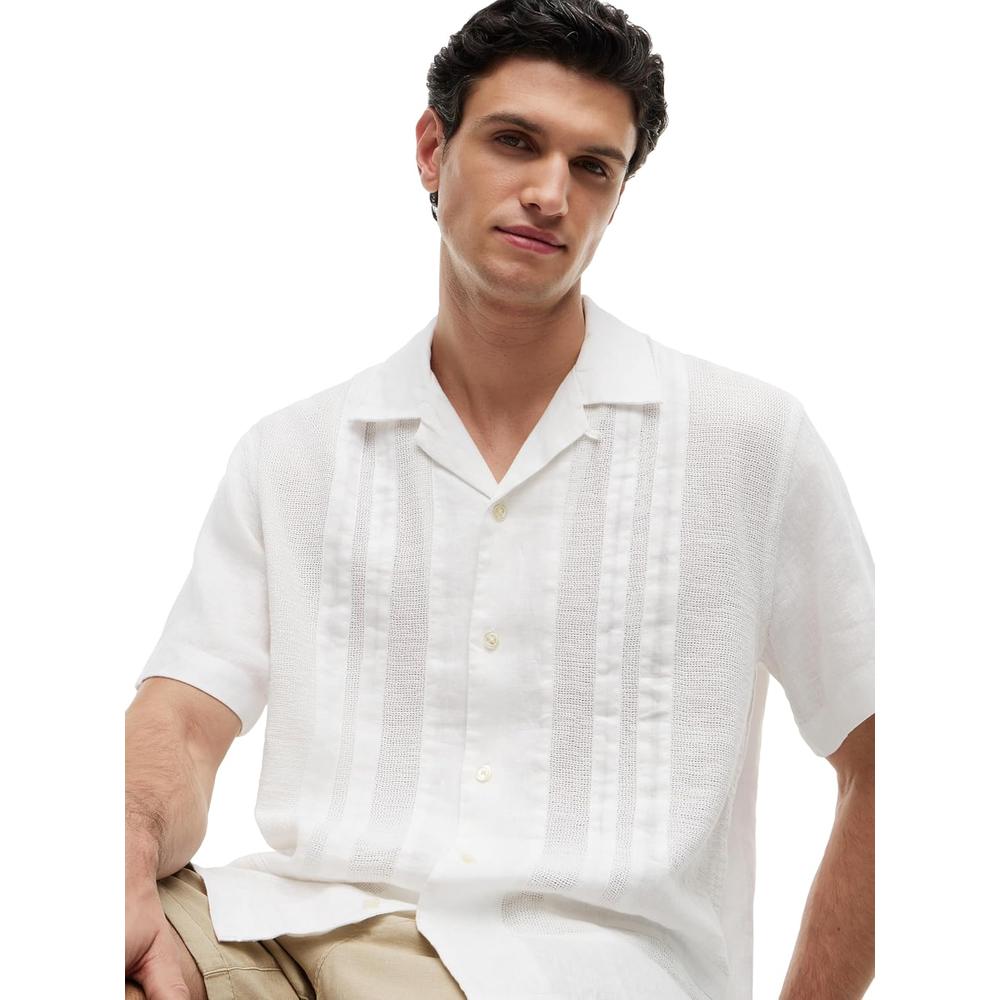 CAMISA PARA HOMBRE TOMMY HILFIGER MANGA CORTA LINO REGULAR FIT MULTICOLOR - 2
