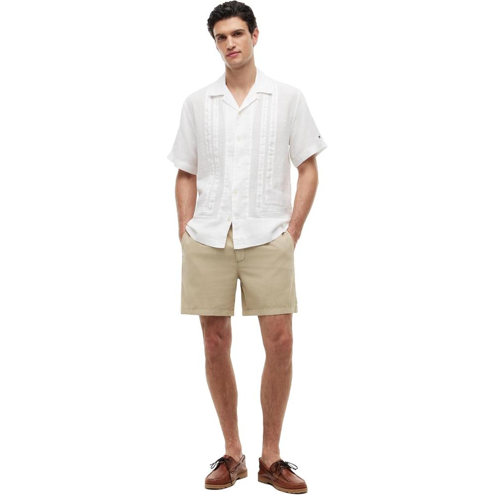 CAMISA PARA HOMBRE TOMMY HILFIGER MANGA CORTA LINO REGULAR FIT MULTICOLOR - 3