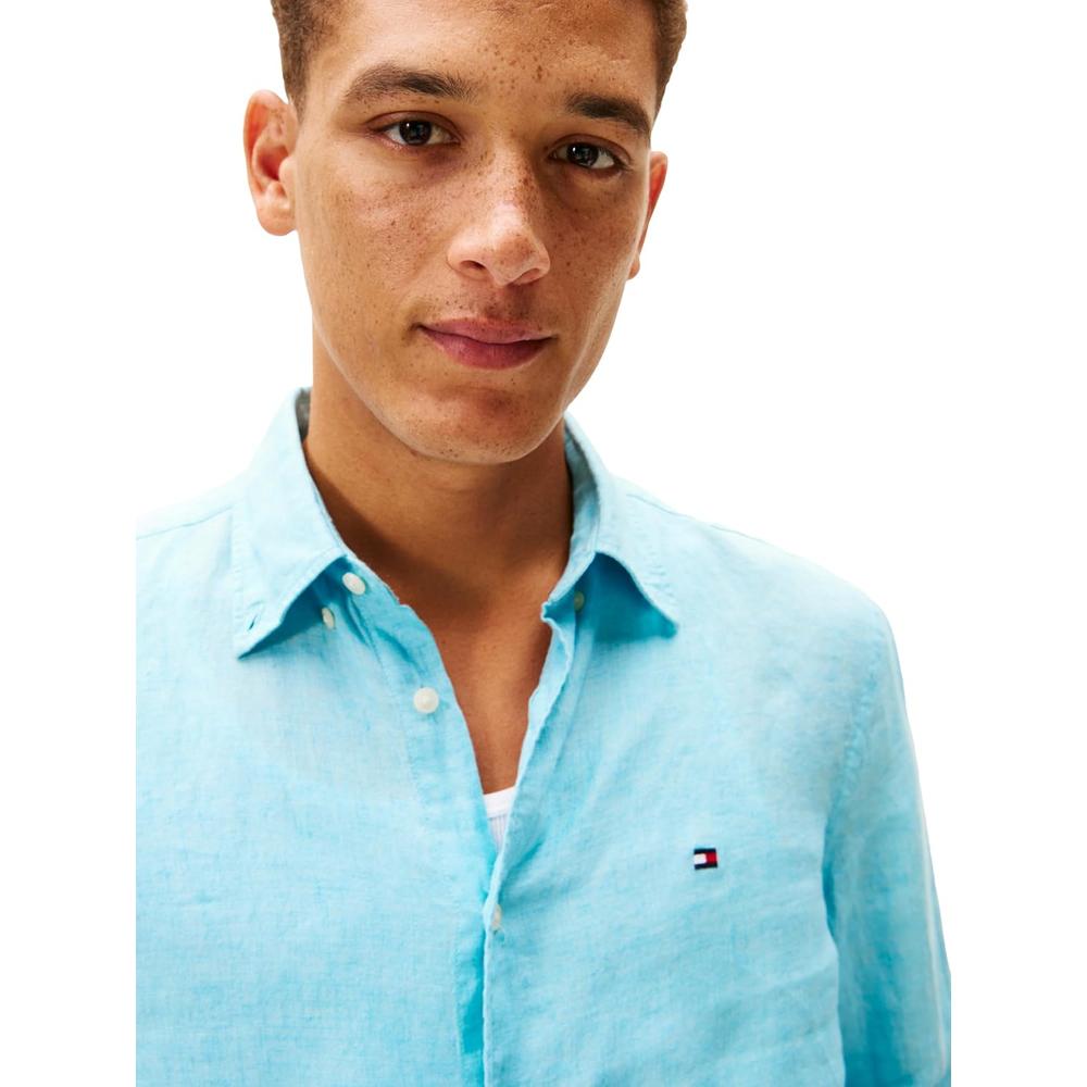 CAMISA PARA HOMBRE TOMMY HILFIGER REGULAR FIT MANGA LARGA AZUL ROCÍO - 2