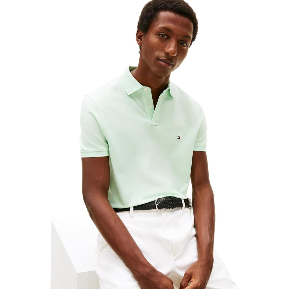 POLO PARA HOMBRE TOMMY HILFIGER 1985 REGULAR FIT MANGA CORTA VERDE ÓPALO - 2