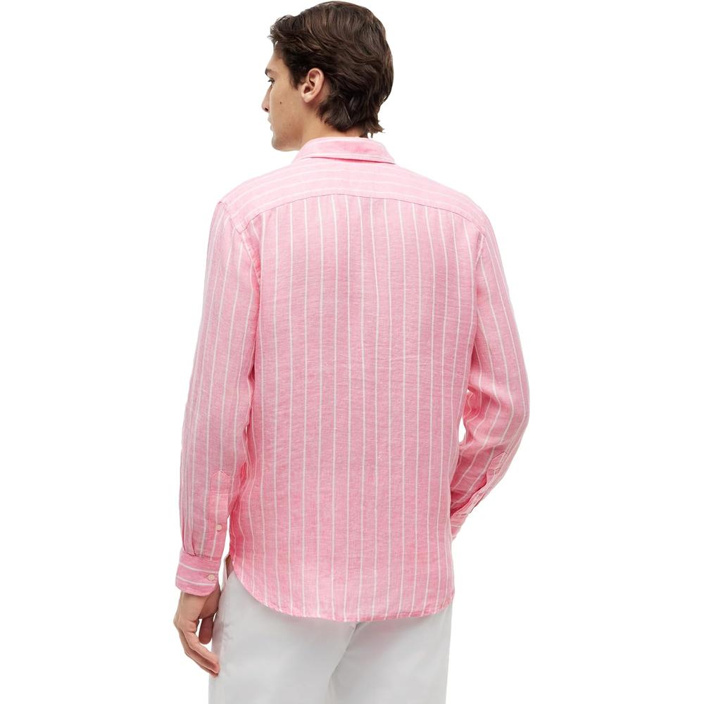 CAMISA PARA HOMBRE TOMMY HILFIGER REGULAR FIT MANGA LARGA ROSA MUÑECA - 4