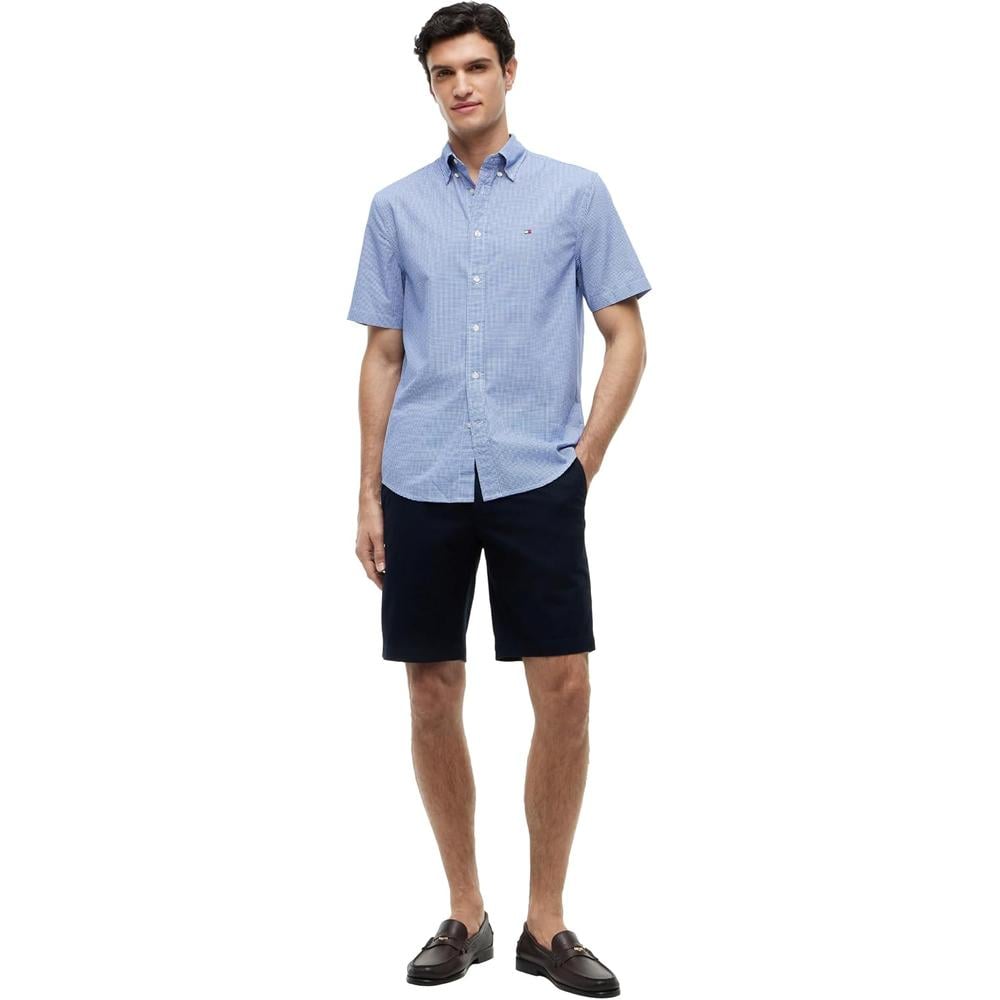 CAMISA PARA HOMBRE TOMMY HILFIGER REGULAR FIT MANGA CORTA AZUL REAL - 3
