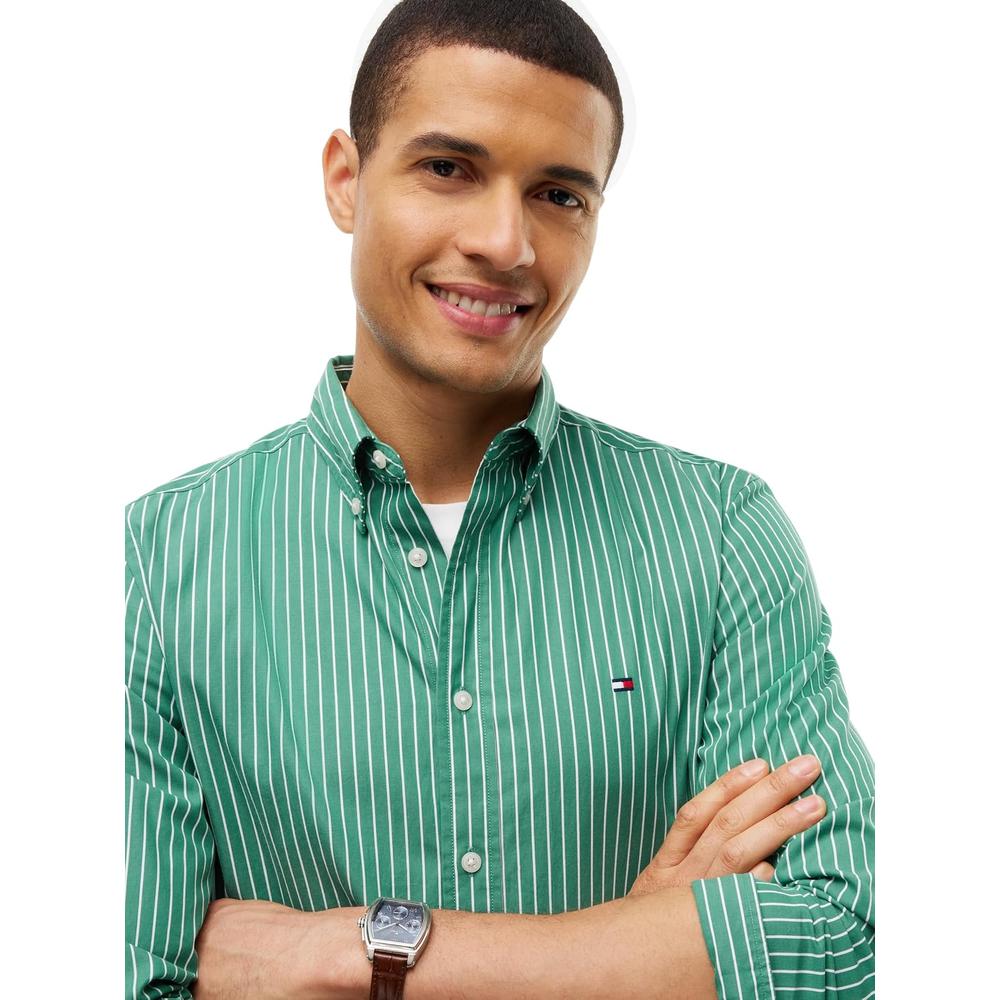 CAMISA PARA HOMBRE TOMMY HILFIGER REGULAR FIT MANGA LARGA VERDE ALASKA - 2