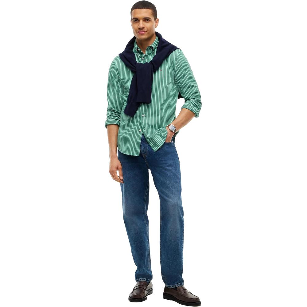 CAMISA PARA HOMBRE TOMMY HILFIGER REGULAR FIT MANGA LARGA VERDE ALASKA - 3