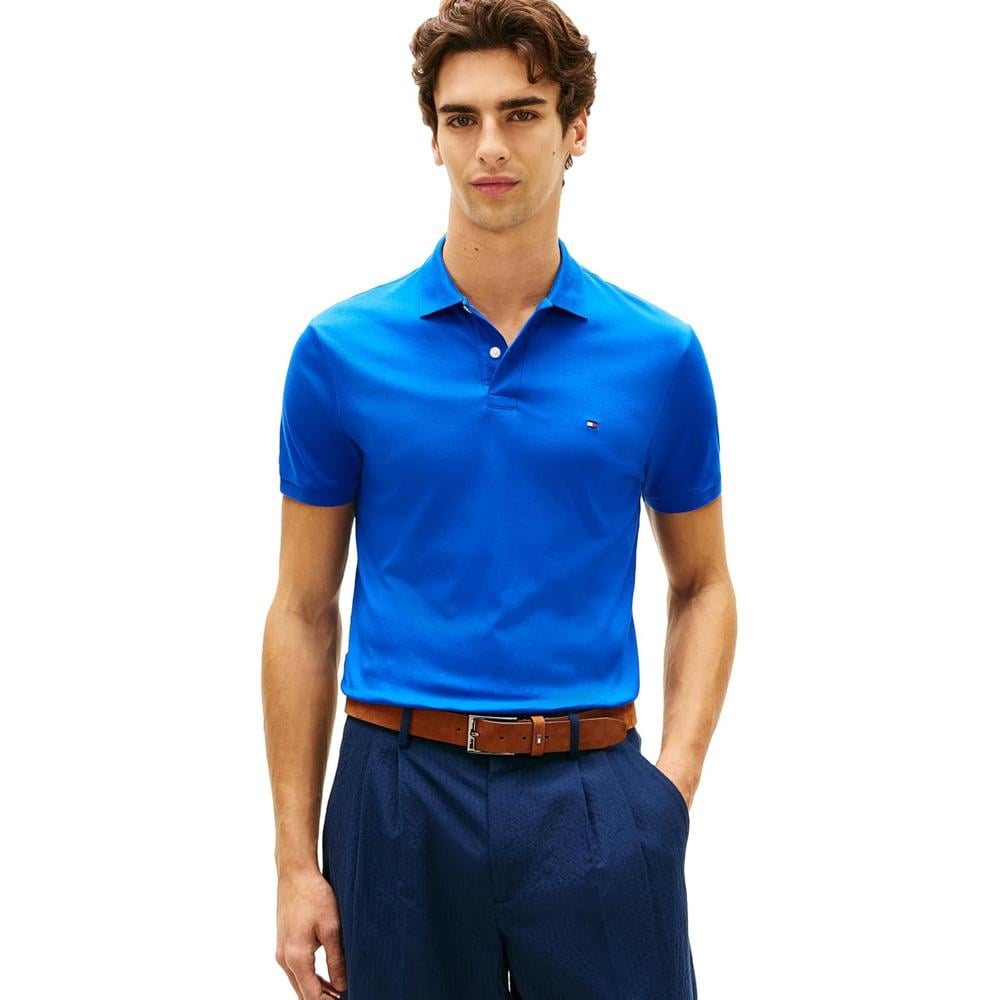 POLO PARA HOMBRE TOMMY HILFIGER REGULAR FIT MANGA CORTA AZUL REAL - 1