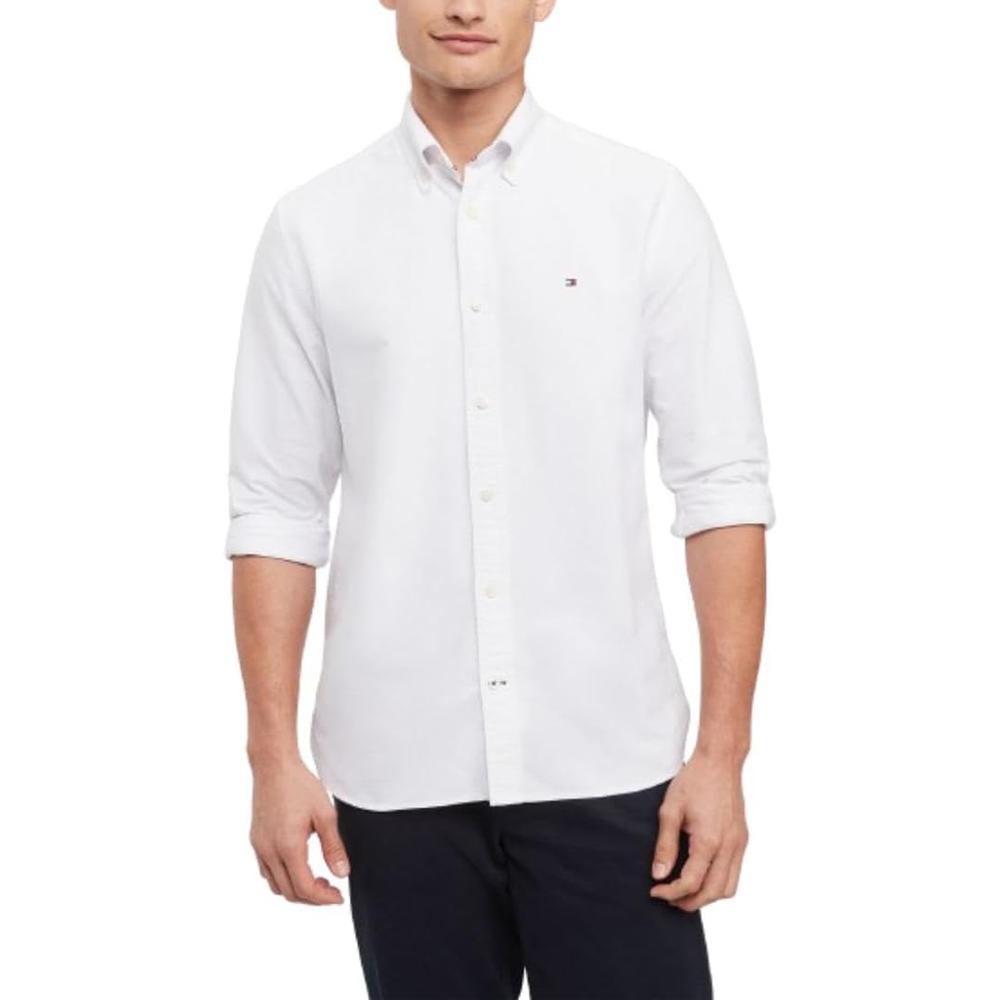 CAMISA PARA HOMBRE TOMMY HILFIGER OXFORD MANGA LARGA BLANCO - 1
