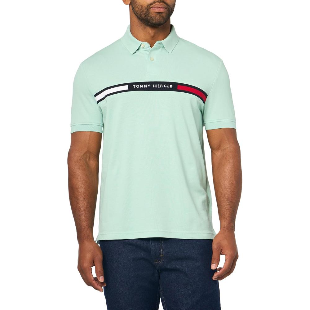 POLO PARA HOMBRE TOMMY HILFIGER REGULAR FIT MANGA CORTA MENTA SUAVE - 3