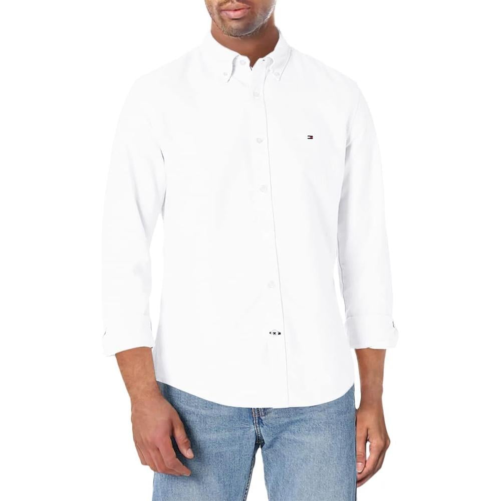 CAMISA PARA HOMBRE TOMMY HILFIGER OXFORD MANGA LARGA BLANCO - 1