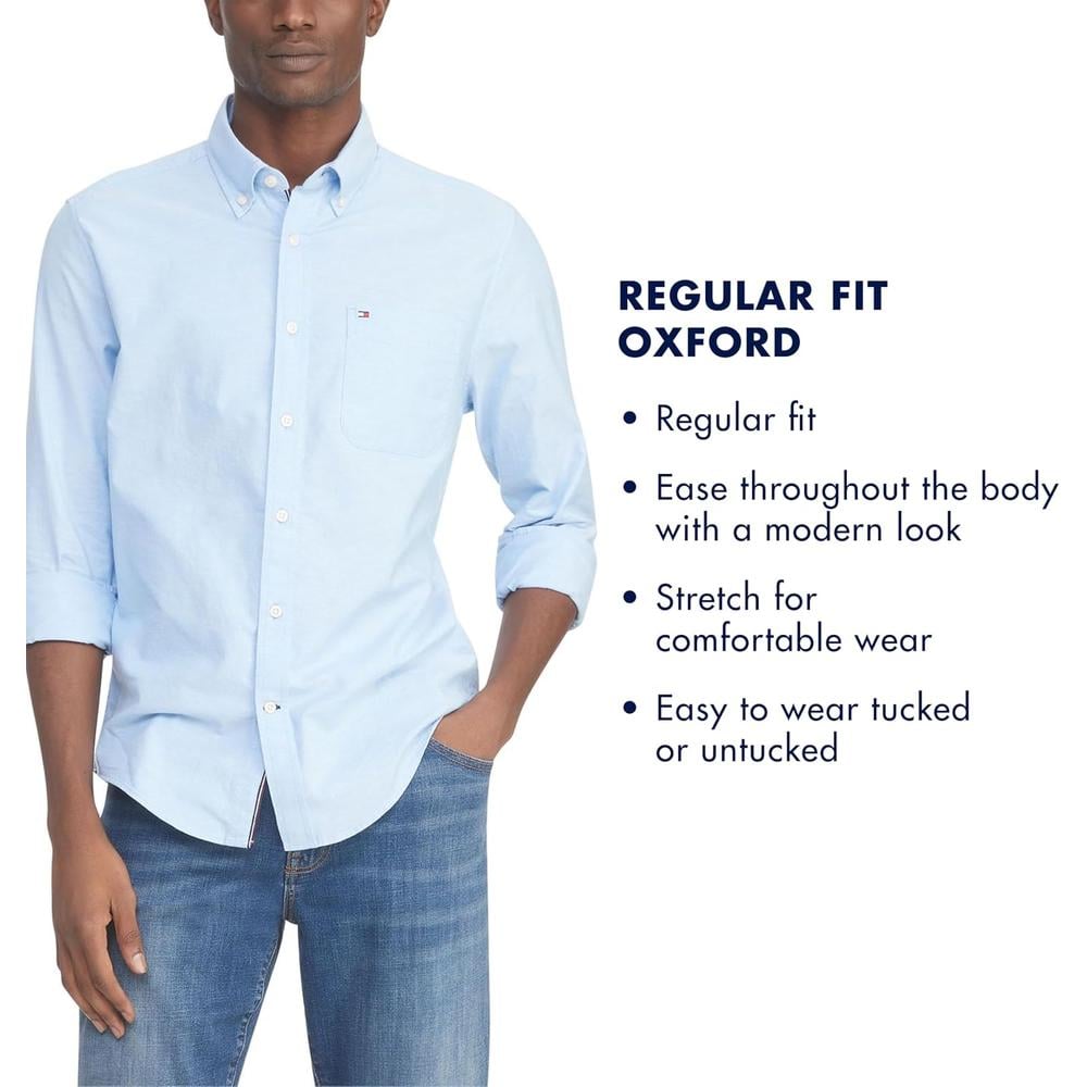 CAMISA PARA HOMBRE TOMMY HILFIGER OXFORD MANGA LARGA BLANCO - 3