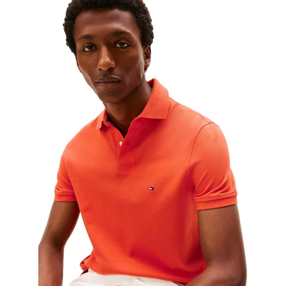 POLO PARA HOMBRE TOMMY HILFIGER 1985 REGULAR FIT MANGA CORTA NARANJA BRILLANTE - 2