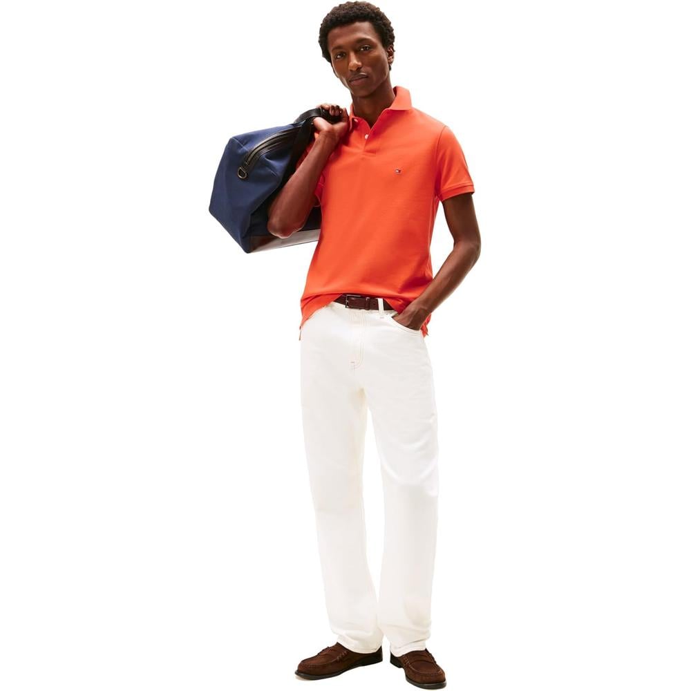 POLO PARA HOMBRE TOMMY HILFIGER 1985 REGULAR FIT MANGA CORTA NARANJA BRILLANTE - 3
