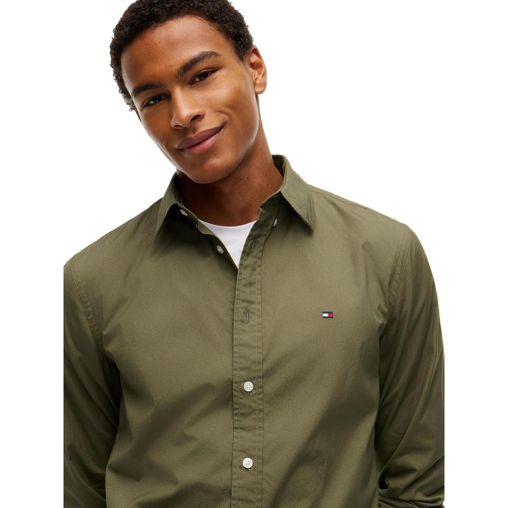CAMISA PARA HOMBRE TOMMY HILFIGER REGULAR FIT MANGA LARGA VERDE HELECHO - 2