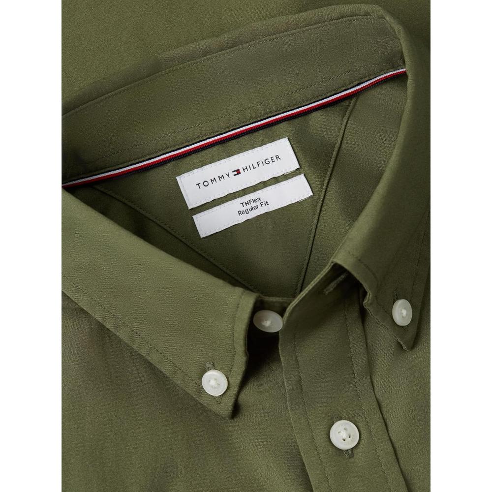 CAMISA PARA HOMBRE TOMMY HILFIGER REGULAR FIT MANGA LARGA VERDE HELECHO - 5