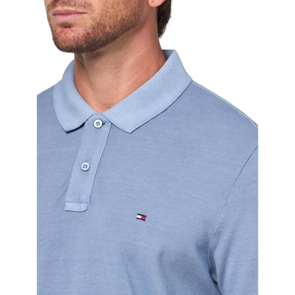 POLO PARA HOMBRE TOMMY HILFIGER REGULAR FIT MANGA CORTA AZUL CLARO - 3
