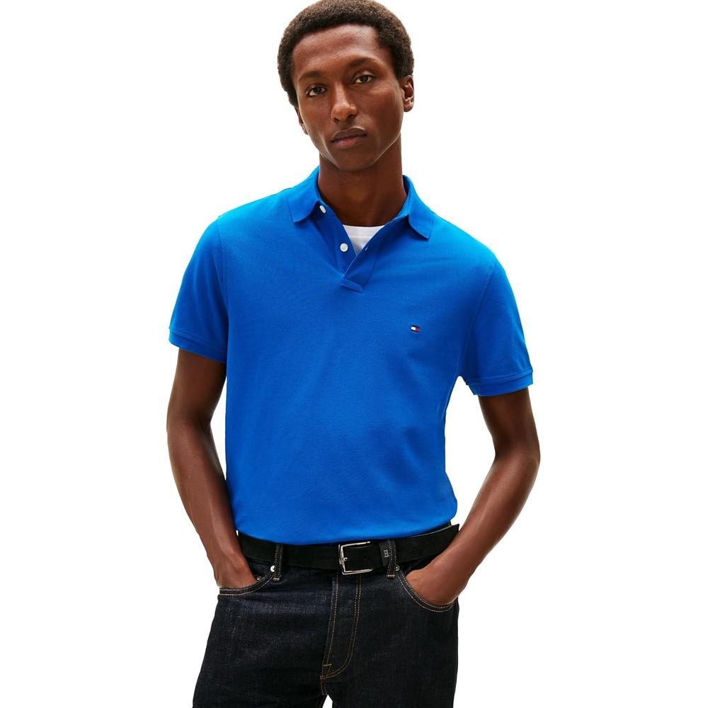 POLO PARA HOMBRE TOMMY HILFIGER 1985 REGULAR FIT MANGA CORTA ÍNDIGO VIBRANTE - 1