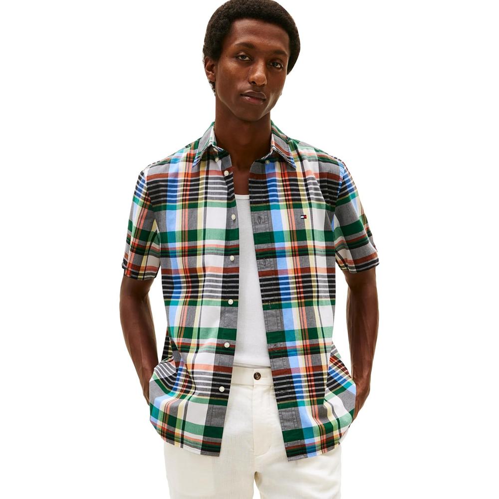CAMISA PARA HOMBRE TOMMY HILFIGER REGULAR FIT MANGA CORTA BLANCO - 1