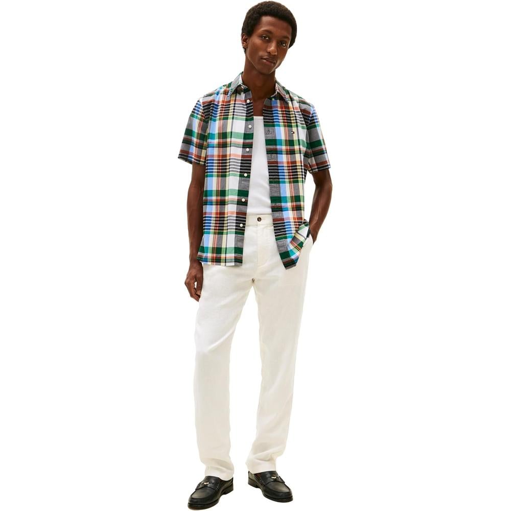 CAMISA PARA HOMBRE TOMMY HILFIGER REGULAR FIT MANGA CORTA BLANCO - 4