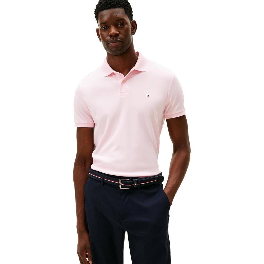 POLO PARA HOMBRE TOMMY HILFIGER REGULAR FIT MANGA CORTA ROSA LILA - 1