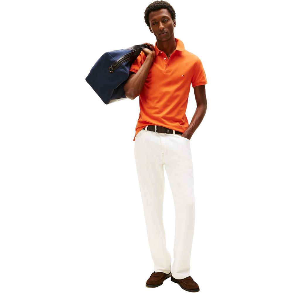 POLO PARA HOMBRE TOMMY HILFIGER 1985 SLIM FIT MANGA CORTA NARANJA BRILLANTE - 3