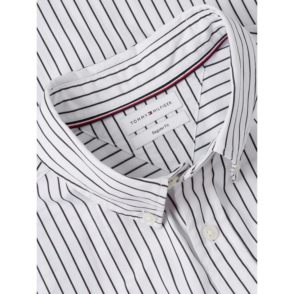 CAMISA PARA HOMBRE TOMMY HILFIGER REGULAR FIT MANGA LARGA BLANCO NEGRO - 5