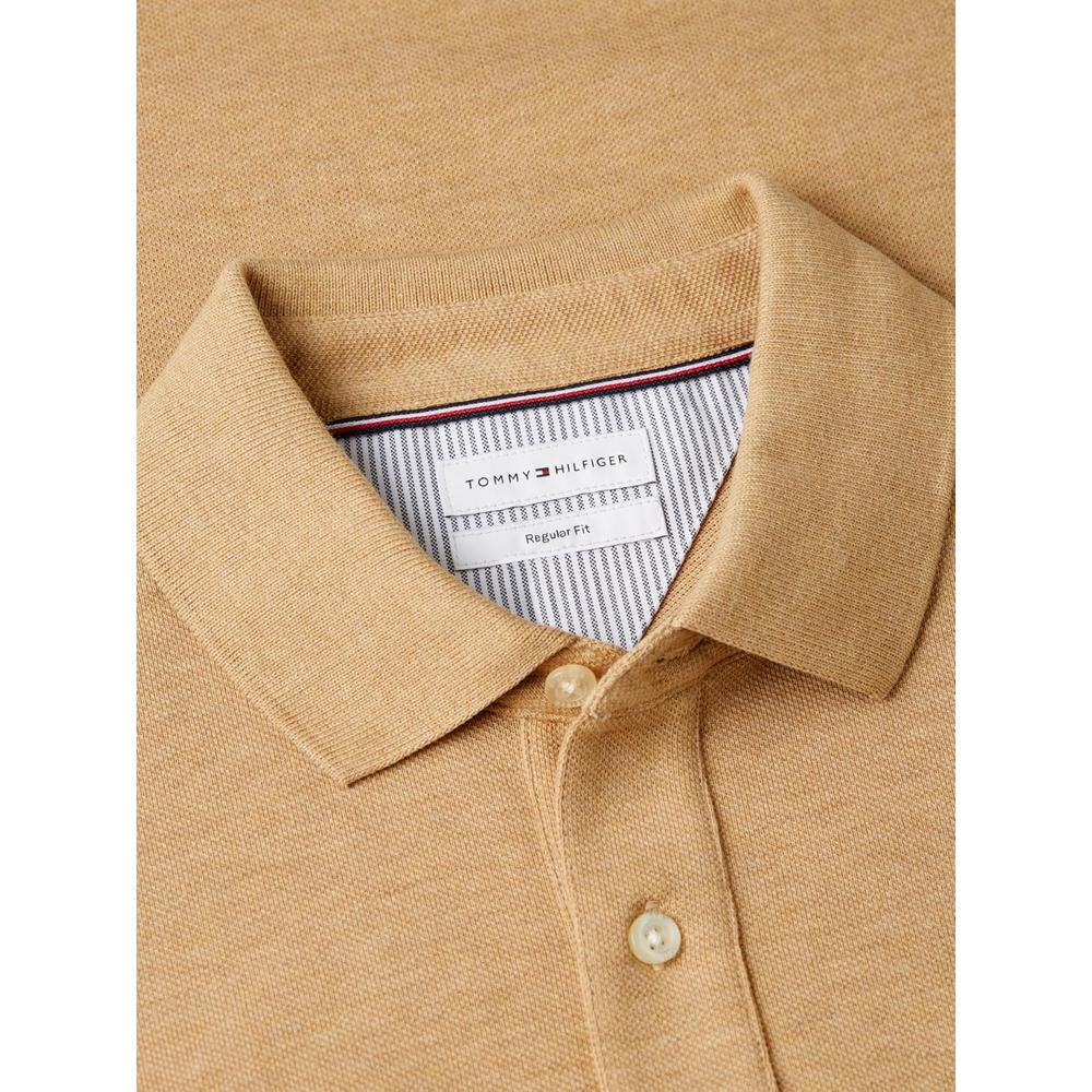 POLO PARA HOMBRE TOMMY HILFIGER 1985 SLIM FIT MANGA CORTA BEIGE SAHARA JASPEADO - 5