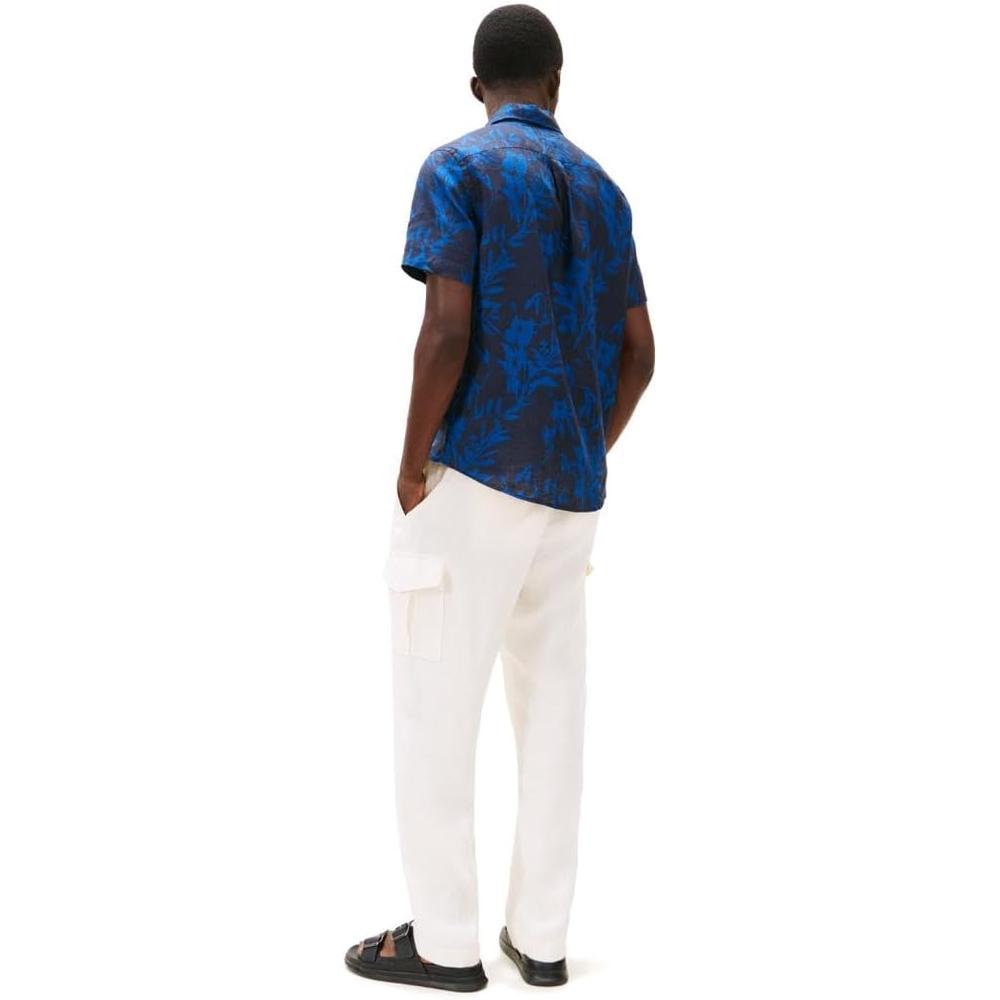CAMISA PARA HOMBRE TOMMY HILFIGER MANGA CORTA LINO REGULAR FIT MULTICOLOR - 4