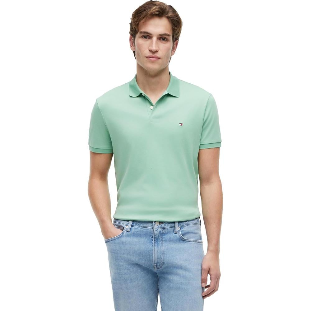 POLO PARA HOMBRE TOMMY HILFIGER REGULAR FIT MANGA CORTA VERDE CESPED CORTADO - 1