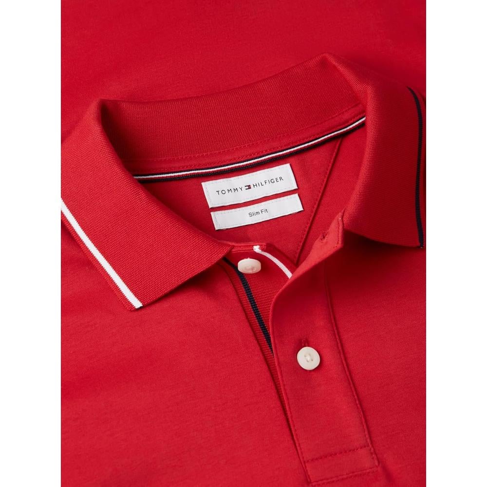 POLO PARA HOMBRE TOMMY HILFIGER LIQUID COTTON SLIM FIT MANGA CORTA ROJO MEDIO - 5
