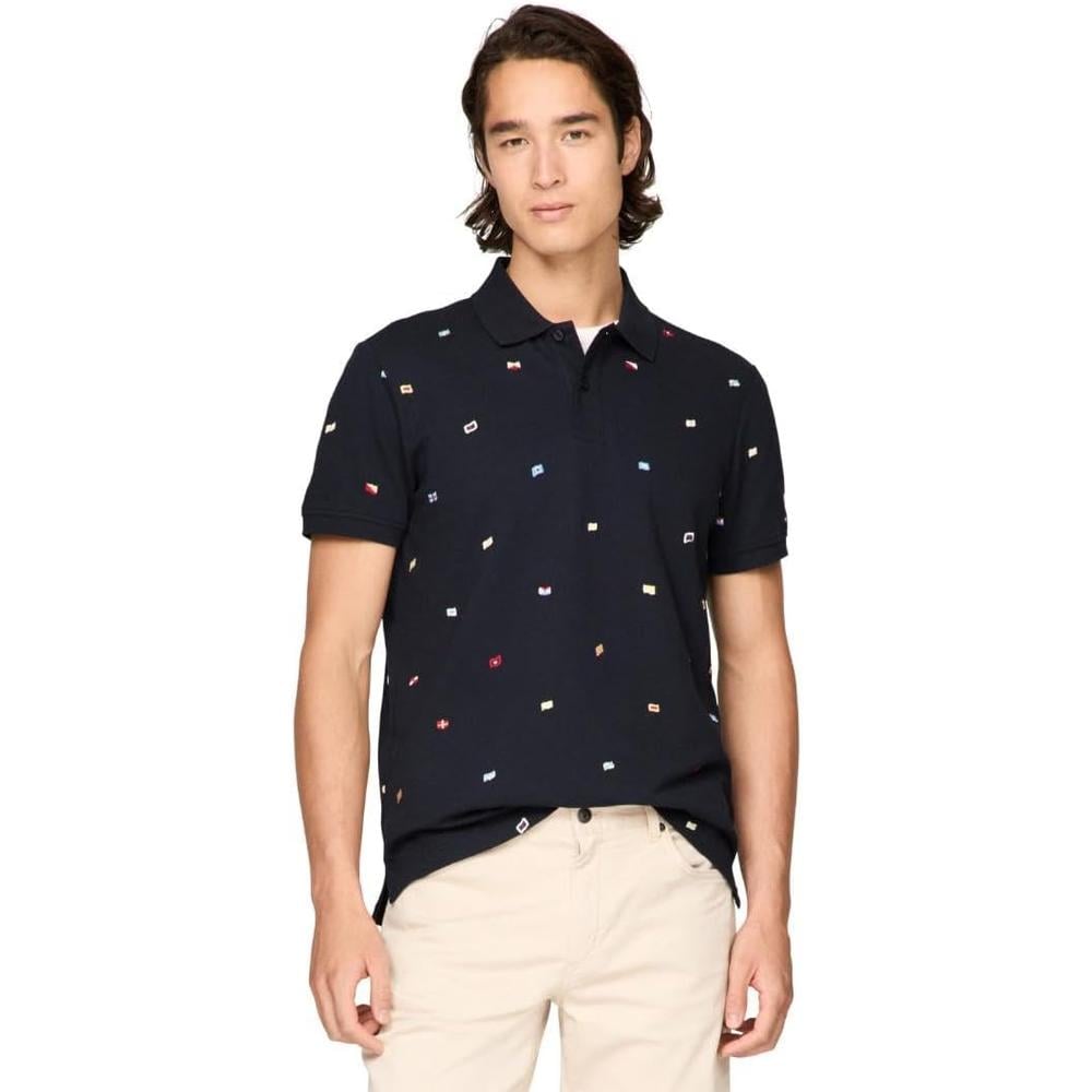 POLO PARA HOMBRE TOMMY HILFIGER 1985 REGULAR FIT MANGA CORTA AZUL CIELO - 1