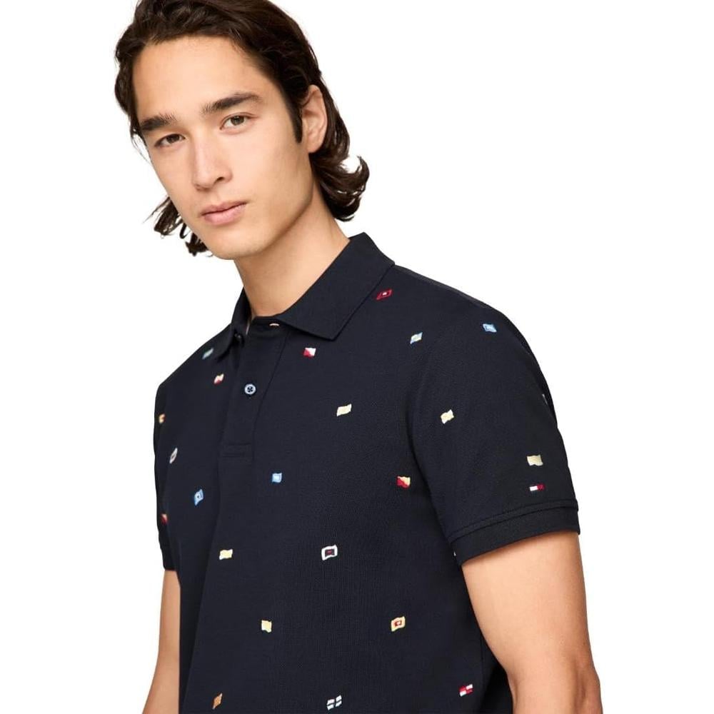 POLO PARA HOMBRE TOMMY HILFIGER 1985 REGULAR FIT MANGA CORTA AZUL CIELO - 2