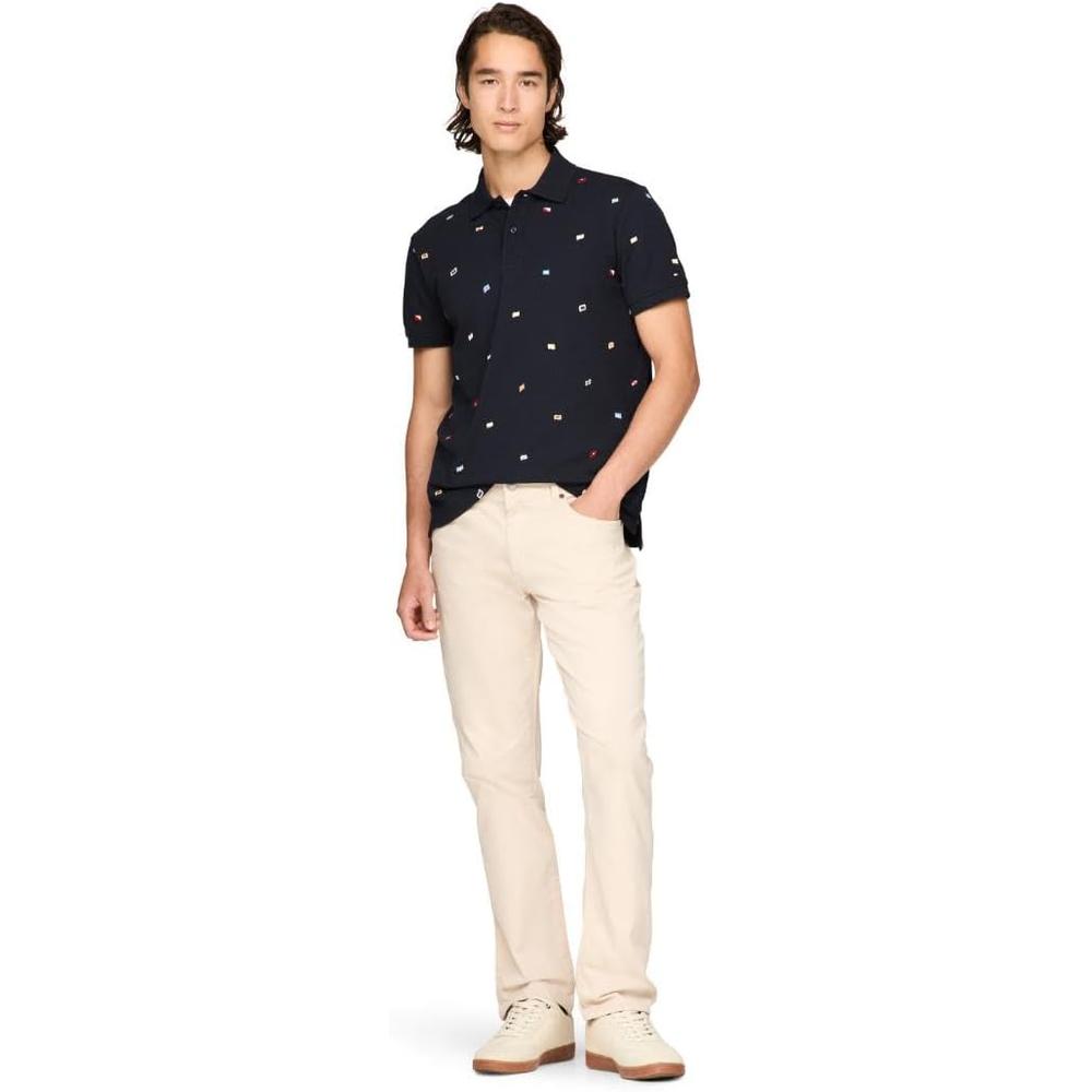 POLO PARA HOMBRE TOMMY HILFIGER 1985 REGULAR FIT MANGA CORTA AZUL CIELO - 4