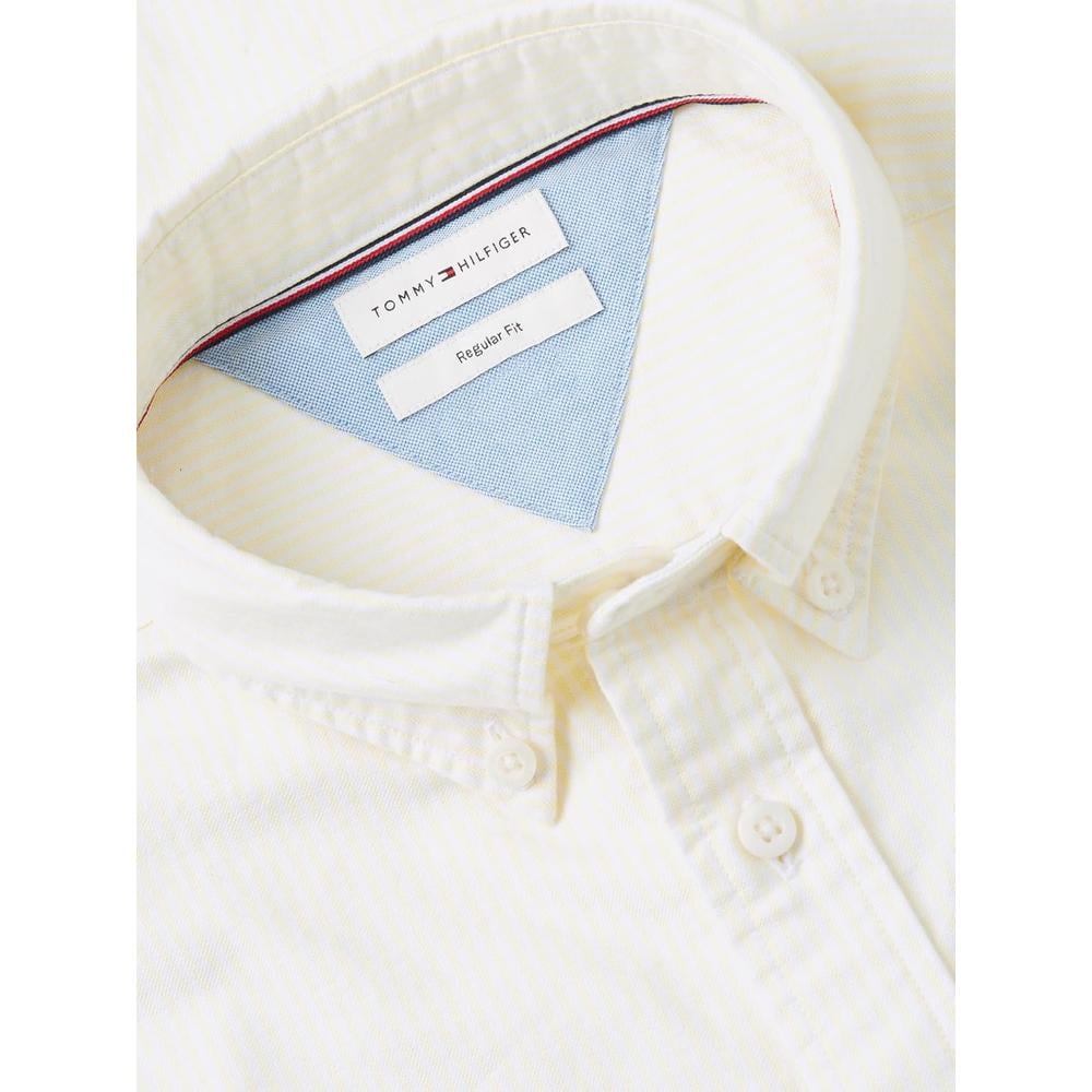 CAMISA PARA HOMBRE TOMMY HILFIGER OXFORD REGULAR FIT MANGA LARGA AMARILLO GIRASOL RAYAS - 3