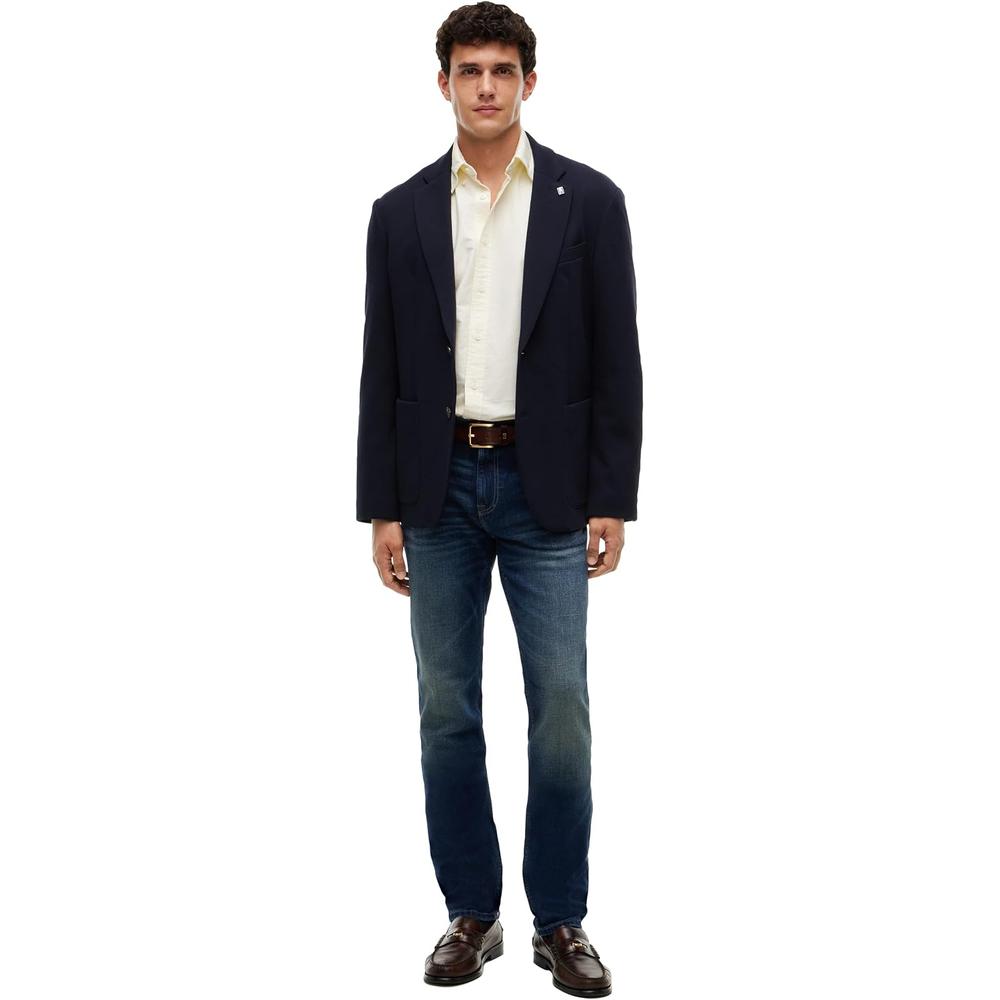 CAMISA PARA HOMBRE TOMMY HILFIGER OXFORD REGULAR FIT MANGA LARGA AMARILLO GIRASOL RAYAS - 4