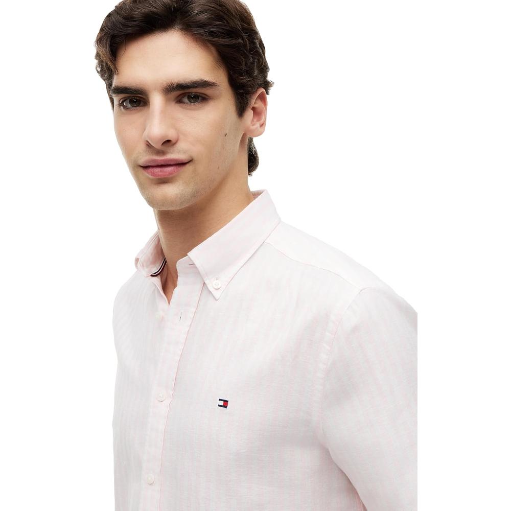CAMISA PARA HOMBRE TOMMY HILFIGER MANGA CORTA LINO REGULAR FIT MULTICOLOR - 2
