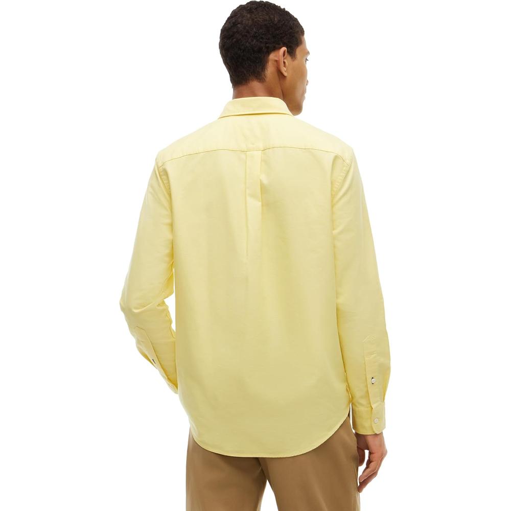 CAMISA PARA HOMBRE TOMMY HILFIGER OXFORD REGULAR FIT MANGA LARGA AMARILLO GIRASOL - 4