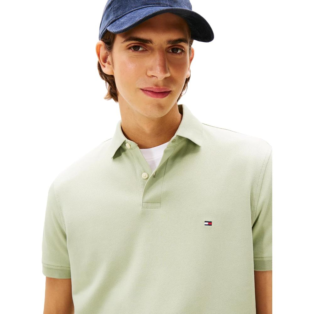 POLO PARA HOMBRE TOMMY HILFIGER 1985 REGULAR FIT MANGA CORTA VERDE SALVIA - 2