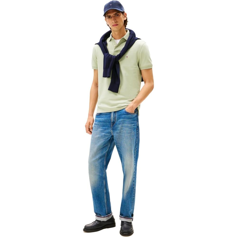 POLO PARA HOMBRE TOMMY HILFIGER 1985 REGULAR FIT MANGA CORTA VERDE SALVIA - 3