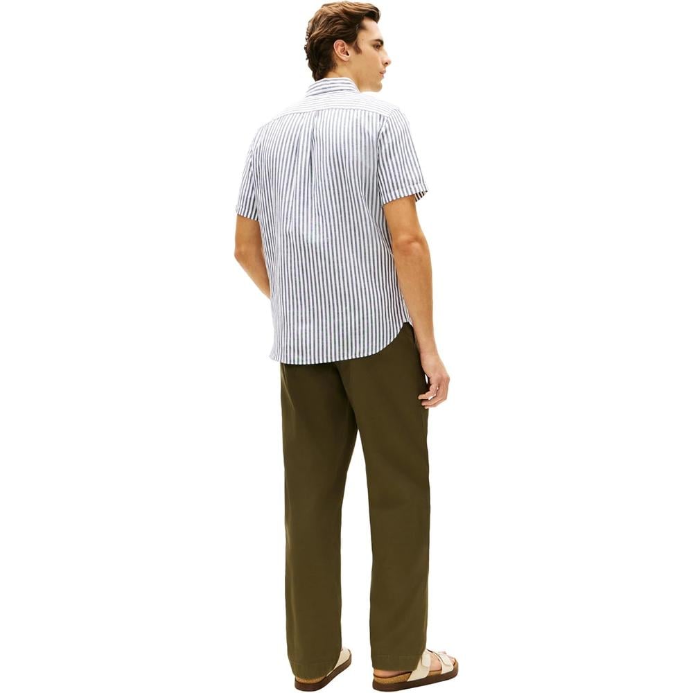 CAMISA PARA HOMBRE TOMMY HILFIGER MANGA CORTA LINO REGULAR FIT MULTICOLOR - 5
