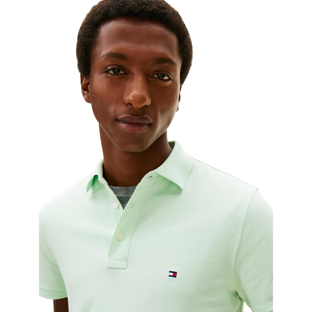 POLO PARA HOMBRE TOMMY HILFIGER 1985 SLIM FIT MANGA CORTA VERDE ÓPALO - 2