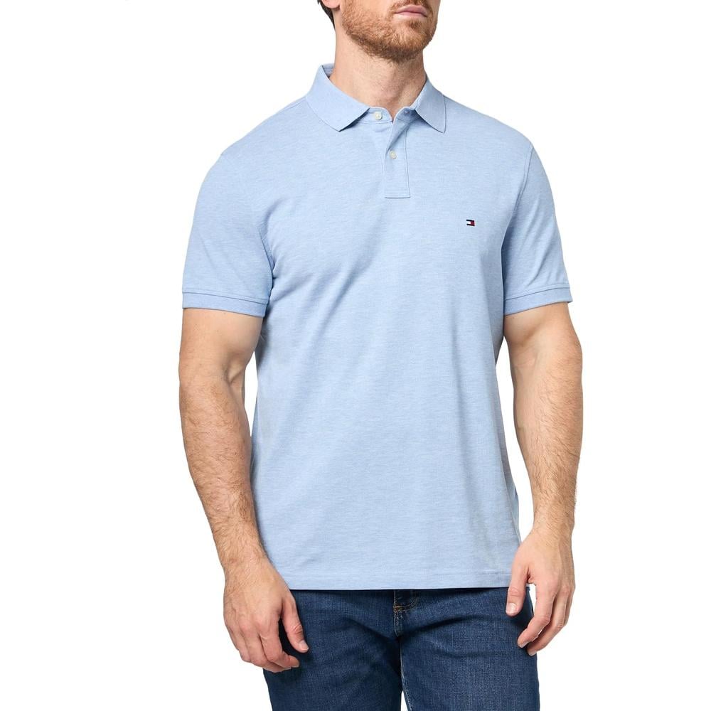 POLO PARA HOMBRE TOMMY HILFIGER 1985 REGULAR FIT MANGA CORTA AZUL MARINO JASPEADO - 2