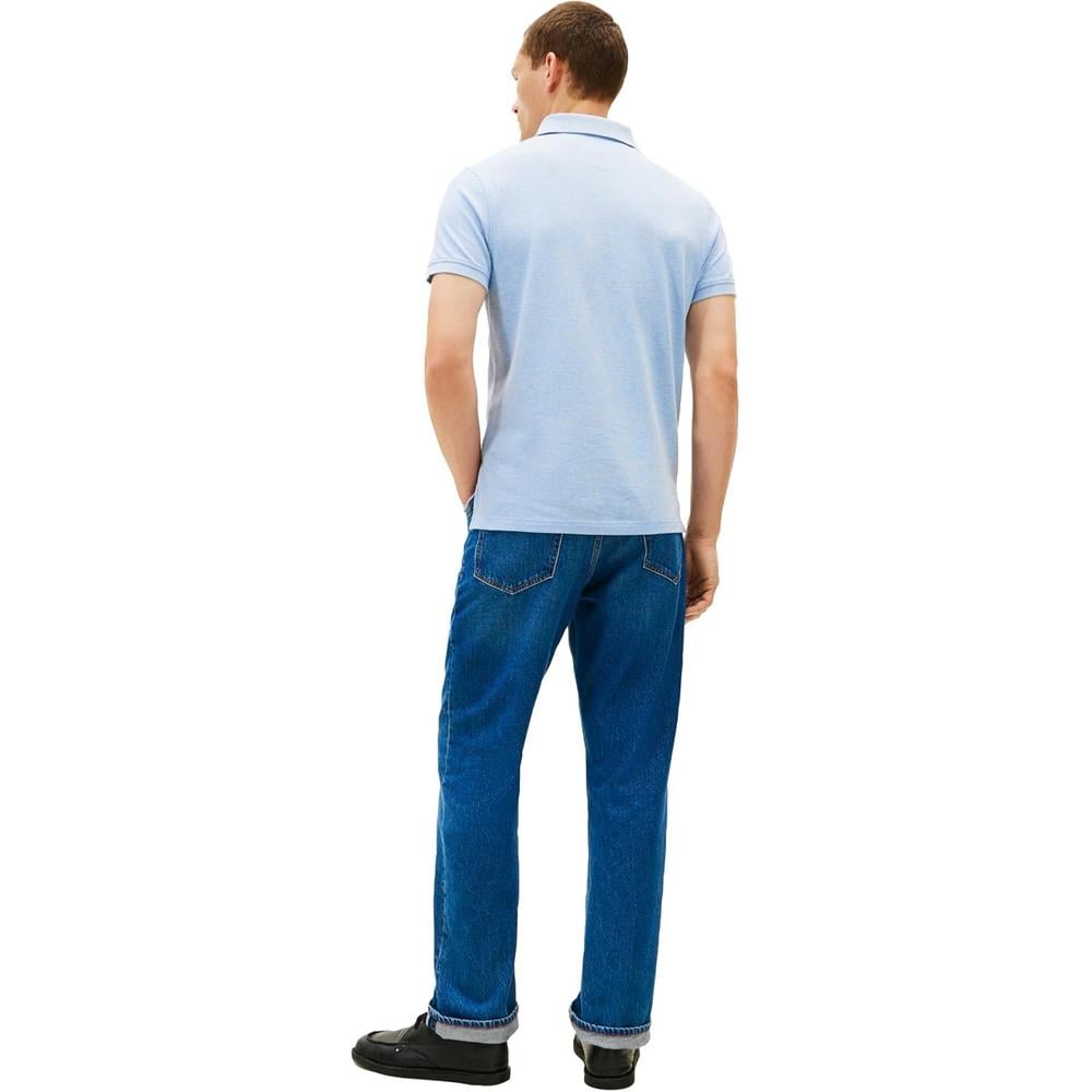 POLO PARA HOMBRE TOMMY HILFIGER 1985 REGULAR FIT MANGA CORTA AZUL MARINO JASPEADO - 4
