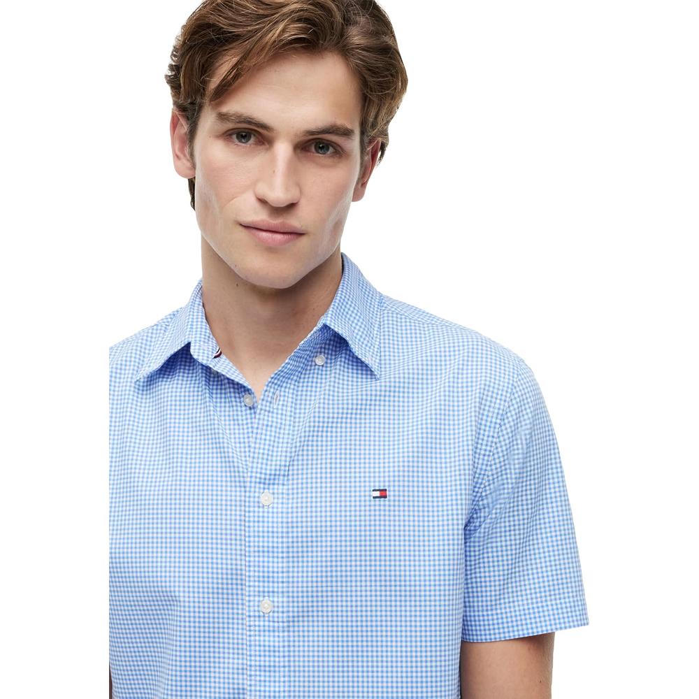 CAMISA PARA HOMBRE TOMMY HILFIGER REGULAR FIT MANGA CORTA AZUL ENCANTO - 2