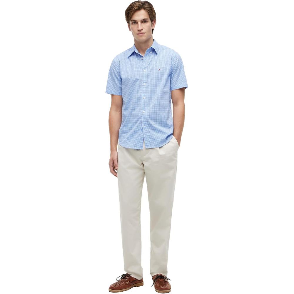 CAMISA PARA HOMBRE TOMMY HILFIGER REGULAR FIT MANGA CORTA AZUL ENCANTO - 3