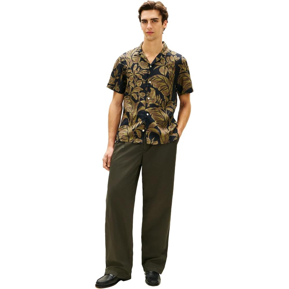 CAMISA PARA HOMBRE TOMMY HILFIGER MANGA CORTA LINO REGULAR FIT MULTICOLOR - 3