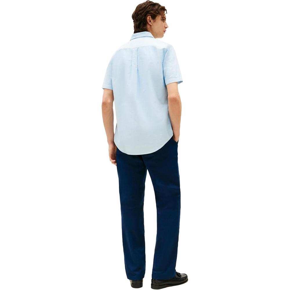 CAMISA PARA HOMBRE TOMMY HILFIGER REGULAR FIT MANGA CORTA AZUL SUAVE - 3