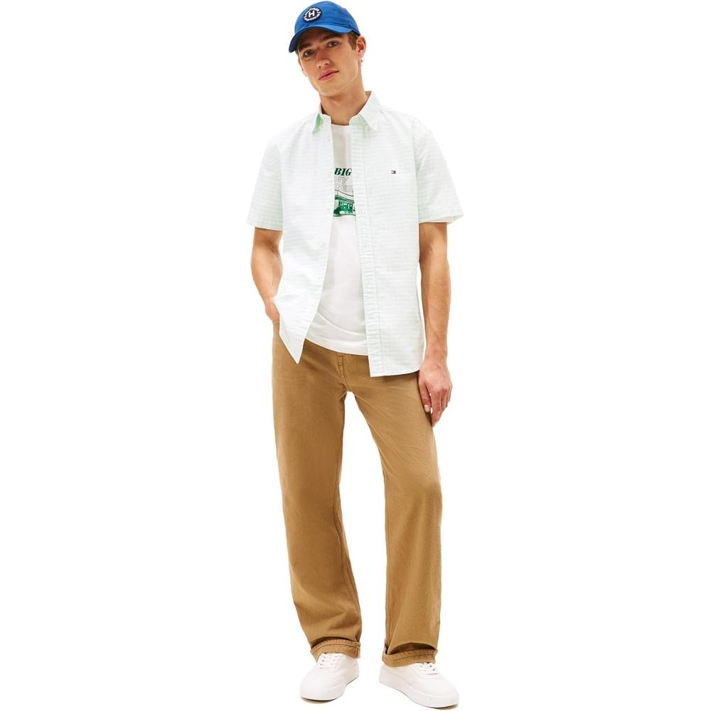 CAMISA PARA HOMBRE TOMMY HILFIGER REGULAR FIT MANGA CORTA MULTICOLOR - 3