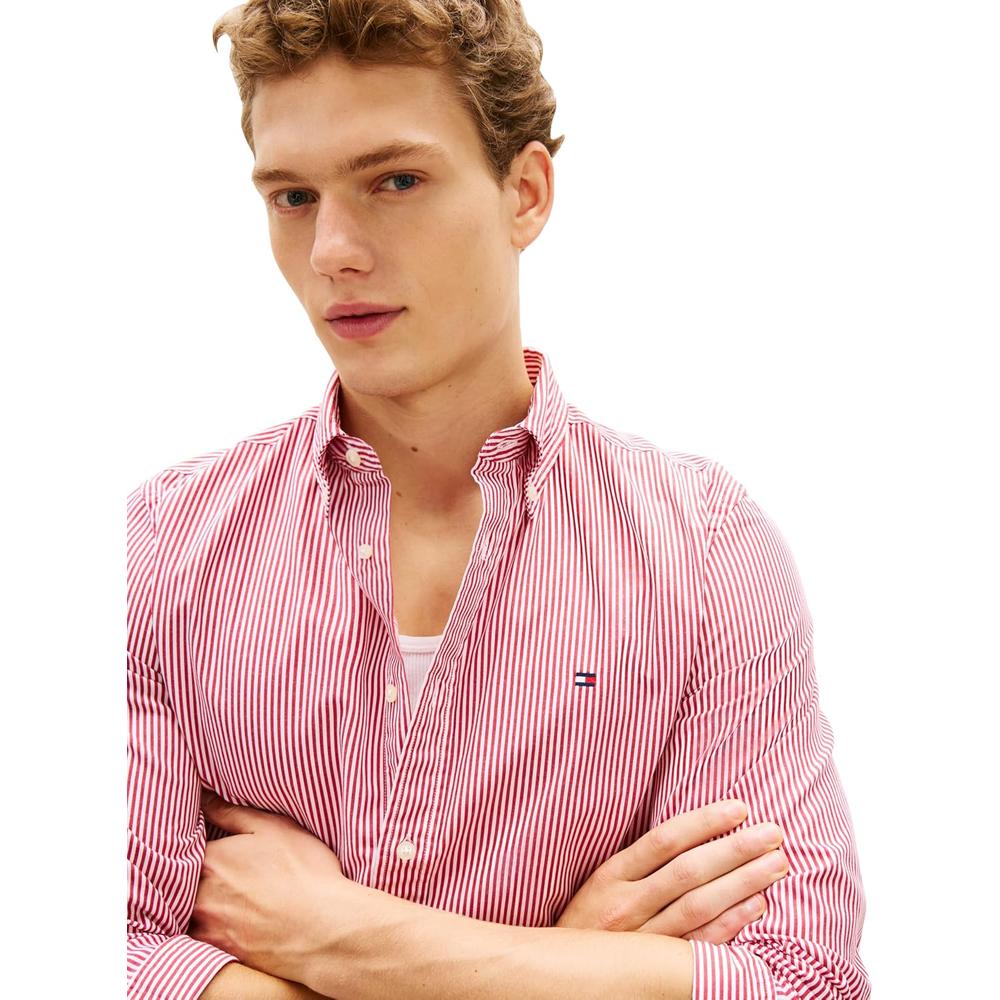 CAMISA PARA HOMBRE TOMMY HILFIGER REGULAR FIT MANGA LARGA ROJO MEDIO - 2