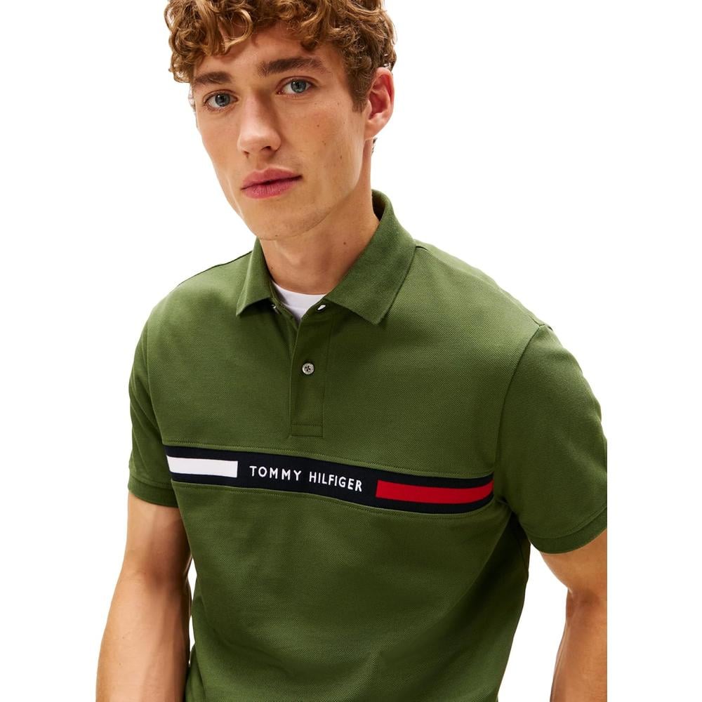 POLO PARA HOMBRE TOMMY HILFIGER REGULAR FIT MANGA CORTA VERDE PINO - 2