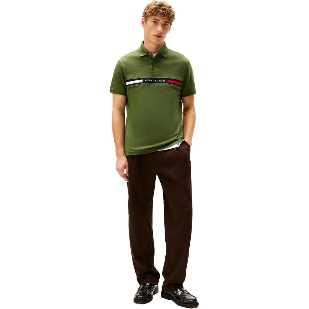 POLO PARA HOMBRE TOMMY HILFIGER REGULAR FIT MANGA CORTA VERDE PINO - 3